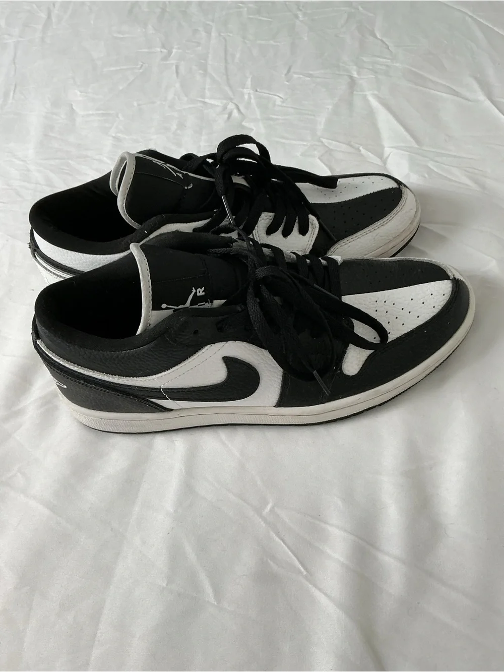 Nike Air Jordan 1 Low SE Homage Split Black White Sneakers Men's 10